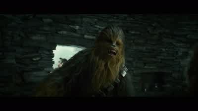 Chewie what are you doing hereHe said you're coming back with usHow did you find meLong story We'll tell you on the FalconFalconCHEWIE GROWLS SOFTLYLUKE WaitWhere's Han - Star Wars: Episode VIII   The Last Jedi