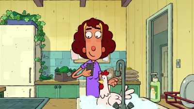 - [chicken clucking]
- [phone ringing] - It's Pony