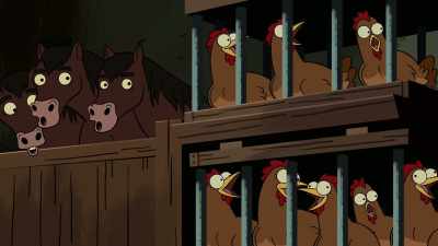 [ Chickens clucking ] - Victor and Valentino