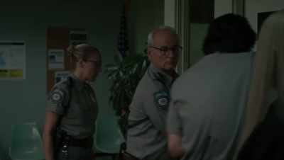 Chief Clifford robertson.
Officer Minerva Morrison. - The Dead Don't Die