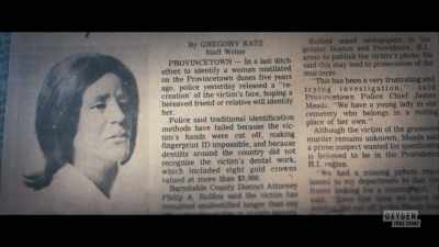 -Chief meads went to the media
with it everywhere - Lady of the Dunes: Hunting the Cape Cod Killer
