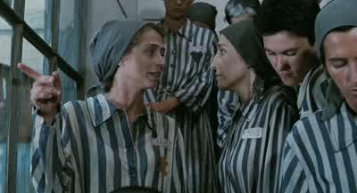 "Children, shower time!" The truth is, they make themshower there in the gas chamber. - Life Is Beautiful