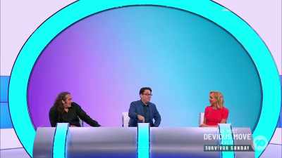 (CHIMING)
(CONTESTANTS EXCLAIM) - Would I Lie to You?