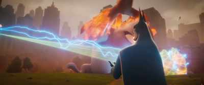 - [CHIP LAUGHING]
- [BATMAN] ...Justice League, - DC League of Super Pets