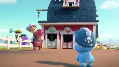 -(chirping)
-(growling) - Dino Ranch