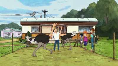 -(chittering)
-Oh, God.
He bought two giant birds. - Bless the Harts