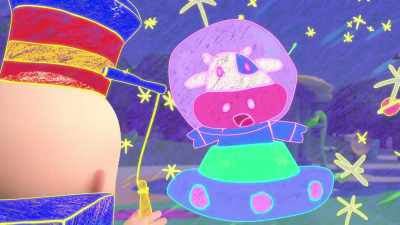 -Choo, choo!
-[train whistle toots] - CoComelon Lane