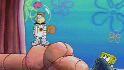- [Chris] Sandy thought
she was fighting - SpongeBob DocuPants