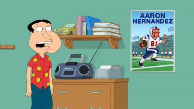 Chris still has
an Aaron Hernandez poster up? - Family Guy