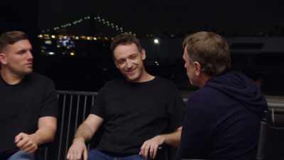 Chris is upset because Vos
didn't announce honking horns - Colin Quinn & Friends: A Parking Lot Comedy Show