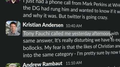 Christian Anderson even says that - Thank You Dr. Fauci