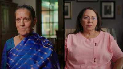 Christina and I were both
pregnant at the same time, - Krishnas: Gurus. Karma. Murder.
