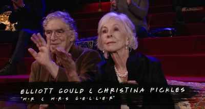 Christina Pickles and Elliott Gould, everybody. - Friends: The Reunion
