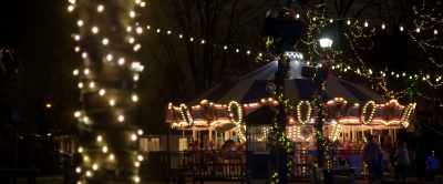 [Christmas music playing] - Kelce
