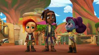 [chuckles] A pirate getting captured
by other pirates. - Star Wars: Young Jedi Adventures