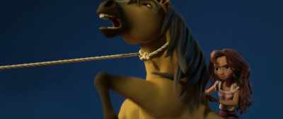 (CHUCKLES) Come and get me.
No, no, no, wait, wait. - Spirit Untamed