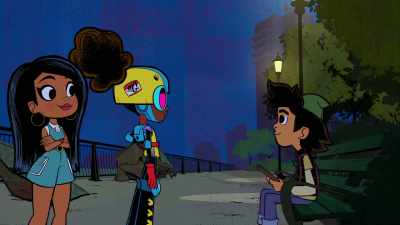 [chuckles] Cool, and hey, - Marvel's Moon Girl and Devil Dinosaur