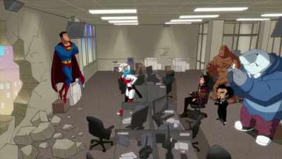 [chuckles] Everybody duck. - Harley Quinn