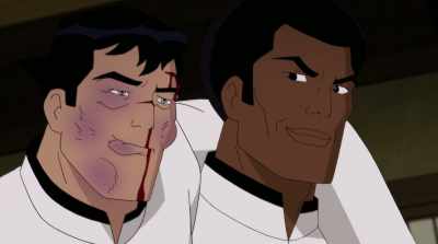 [chuckles] Getting your ass
beat does work up an appetite. - Batman: Soul of the Dragon