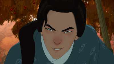 [chuckles, grunts] - BLUE EYE SAMURAI