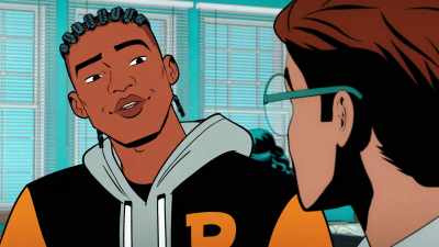 [chuckles] I know that look. That's the,
"I didn't think the star quarterback - Your Friendly Neighborhood Spider-Man