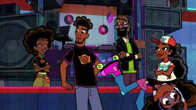 (chuckles) Let's get
our Roller Jam on. - Marvel's Moon Girl and Devil Dinosaur