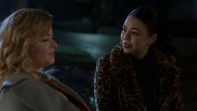 [chuckles]
Oh! What's that look like? - Pretty Little Liars: The Perfectionists
