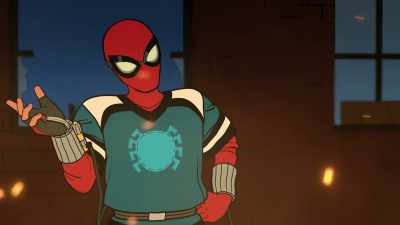 [chuckles] One sec.
Civilians first, crazy guy second. - Your Friendly Neighborhood Spider-Man