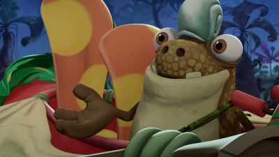 (chuckles)
Wish I could stay, - Gigantosaurus
