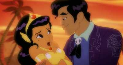 (chuckles)
Wow, gosh. Dance? - Legend of the Three Caballeros