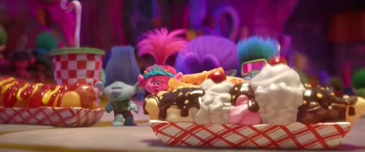 -[chuckling]
-[slurping] - Trolls Band Together