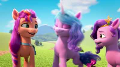 -[chuckling]
-Well, thank hoofness for magic! - My Little Pony: Make Your Mark