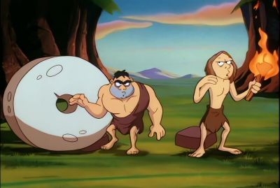 Chugga-ugga wheel. - Animaniacs