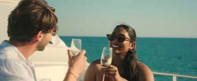 - Cin cin, we say in Italy.
- Cin-- cin cin. - Meet Me in Rome