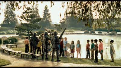 Me me me Citizen rulePeople making a better tomorrowA murderer was captured this morning and tried todayGuiltySentence death Execution tonight at 6If you think you're psychicmaybe you areFederal studies are being conducted in your communityEvery school - Starship Troopers