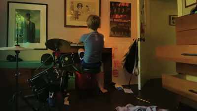 ["Clair de Lune" playing] - He's Watching