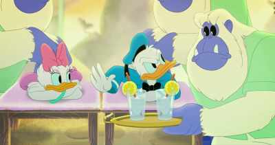 -(clangs)
-(glass shatters) - Legend of the Three Caballeros