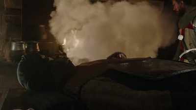 [ Clatter, sizzling ] - Knightfall