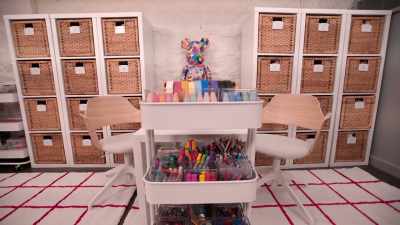 [Clea] We moved the art section over here - Get Organized with The Home Edit