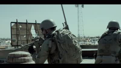 Clear. Moving. Go! Go! All clear. Set security. - American Sniper