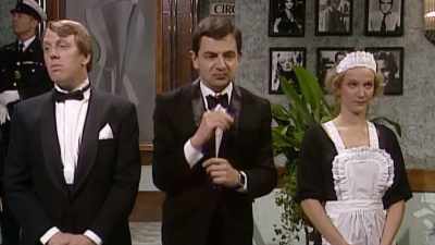 Clearly, Mr Bean knows
that this is a very formal occasion - Happy Birthday Mr Bean