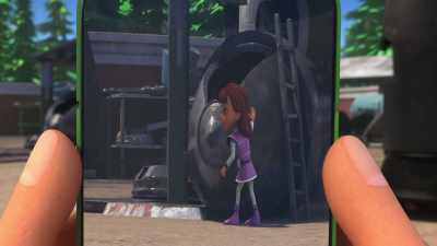 Clearly waiting for
her rendezvous with Subject A - Ready, Jet, Go! Space Camp: The Movie