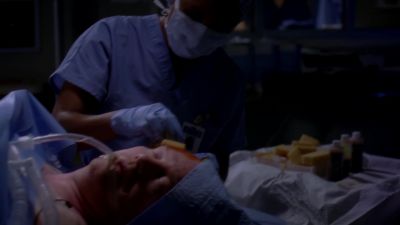 (clears throat) he's stabilized
and ready for you. - Grey's Anatomy
