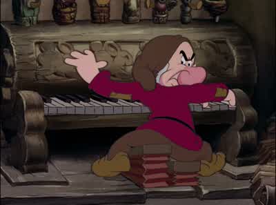 L'd like to dance and tap my feet But they won't keep in rhythm You see, l washed 'em both today and l can't do nothin' with 'em ALL: Ho-hum, the tune is dumb The words don't mean a thing lsn't this a silly song for anyone to sing? - Snow White and the Seven Dwarfs