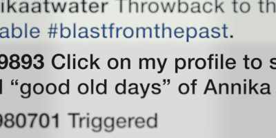 "Click on my profile." Hmm. - You