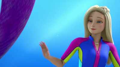 [click and squeak of dolphin
echoing nearby] - Barbie: Dolphin Magic