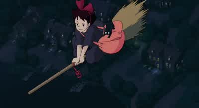 Climb up and turn on the radio. - Kiki's Delivery Service