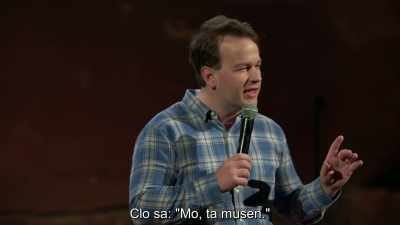 Clo says, "Mo, get the mouse." - Mike Birbiglia: Thank God for Jokes