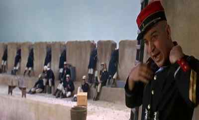 Clockwise from here. - Beau Geste