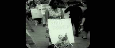 Close to 100 demonstrators - The Most Hated Woman in America
